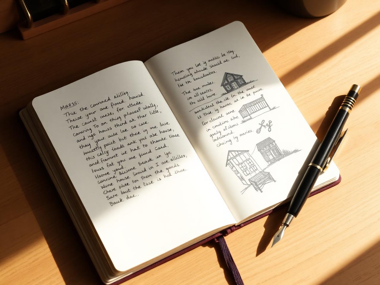 A buyer's open notebook with handwritten notes about what they loved at the showing and what worried them.